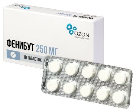 ФЕНИБУТ таб 250мг N10  Озон
