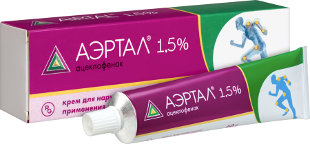 АЭРТАЛ крем 1,5% 60г