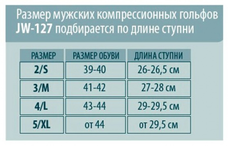 БИ-ВЕЛЛ B.WELL JW-127 Гольфы муж/плот 2кл №3/M (черн)