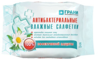 САЛФЕТКИ влажные ГРАНИ С антибактериальным эффектом №15