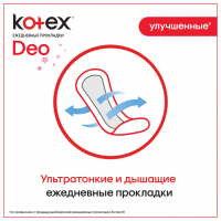 КОТЕКС прокл ежедн DEO Ультратонкие N56