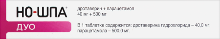 НО-ШПА ДУО таб 40мг+500мг №12