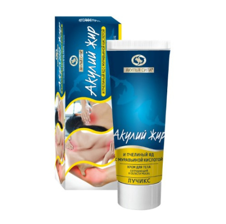 АКУЛИЙ ЖИР ПЧЕЛИНЫЙ ЯД/МУРАВ К-ТА крем д/тела 75мл