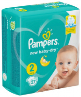 PAMPERS NEW BABY-DRY ПОДГУЗНИКИ РАЗМЕР 2 N27