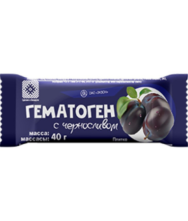 ГЕМАТОГЕН ЭКЗОН Чернослив 40г