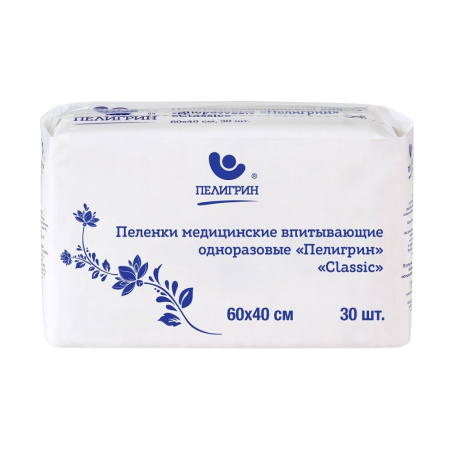 ПЕЛИГРИН Пеленки Детские Classic (впит) 40х60 N30 (242К)