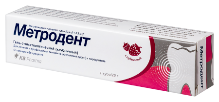 МЕТРОДЕНТ гель (клубника) 20г