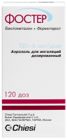 ФОСТЕР 100мг+6мкг 120доз аэр.