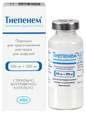 ТИЕПЕНЕМ пор д/р-ра д/инф 500мг+500мг №1