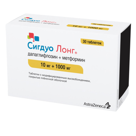 СИГДУО ЛОНГ таб 10мг+1000мг №30