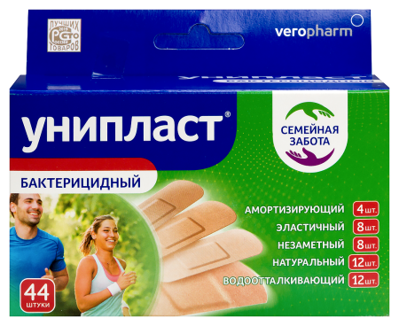ПЛАСТЫРЬ УНИПЛАСТ бактер НАБОР Семейная забота N44