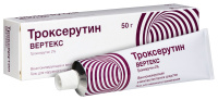 Троксерутин Вертекс гель д/наруж прим 2% туба 50 г х1