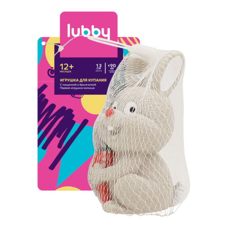 ЛАББИ (16628) Игрушка д/купания Зайчик-Пищалка