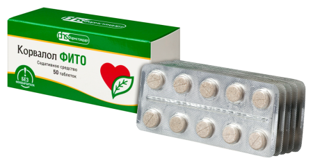 КОРВАЛОЛ ФИТО таб 1,16+28+16,4мг №50