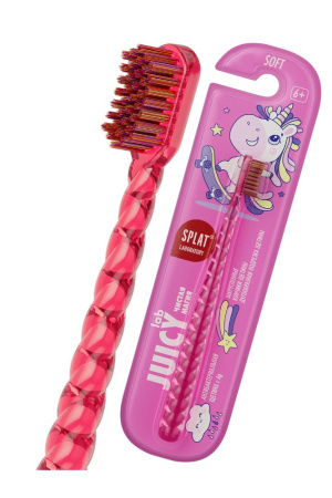 СПЛАТ JUICY LAB МАГИЯ ЕДИНОРОГА зубная щетка детская с ионами серебра clear прозрачная