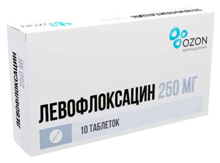 ЛЕВОФЛОКСАЦИН таб 500мг N10  ОЗОН
