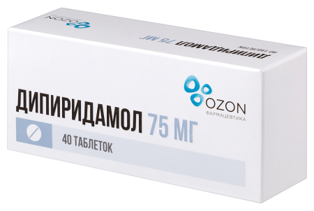 Дипиридамол таб.п/о 75мг N40
