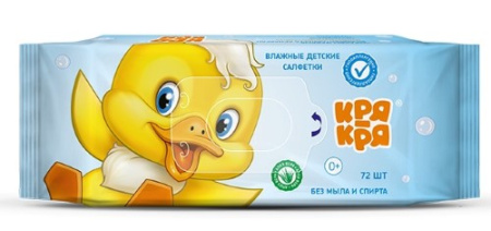 КРЯ-КРЯ САЛФЕТКИ ВЛАЖНЫЕ ДЕТСКИЕ АЛОЭ ВЕРА N72