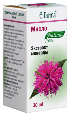 ELFARMA Масло косметическое экстракт Монарда 30мл Эльфарма