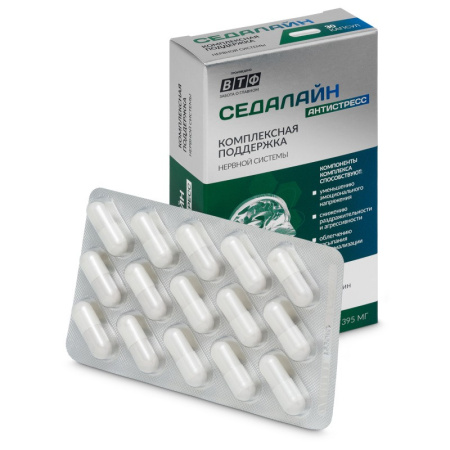 СЕДАЛАЙН АНТИСТРЕСС N30 капс массой 395мг