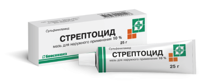 СТРЕПТОЦИД 10% 25,0 МАЗЬ/БИОСИНТЕЗ/