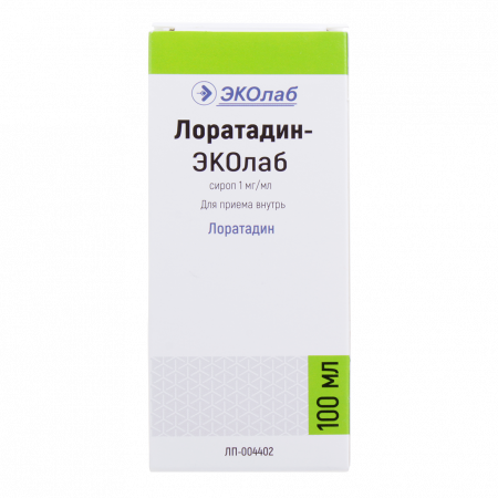 ЛОРАТАДИН-ЭКОЛАБ сироп 5мг/5мл 100мл
