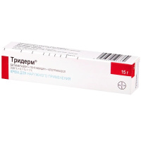 Тридерм крем д/наруж прим 15 г х1 ^