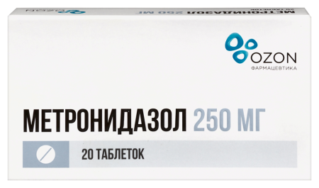 МЕТРОНИДАЗОЛ таб 250мг N20  ОЗОН