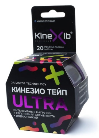 БИНТ эласт КИНЕЗИО-ТЕЙП KINEXIB ULTRA 5смх5м (фиолетовый)