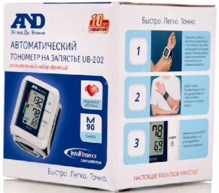 ТОНОМЕТР АНД UB-202 автом (на запястье) #