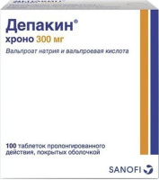 Депакин хроно табл с пролонг высв п/о плен 300 мг х100