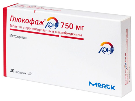 ГЛЮКОФАЖ ЛОНГ таб 750мг N30