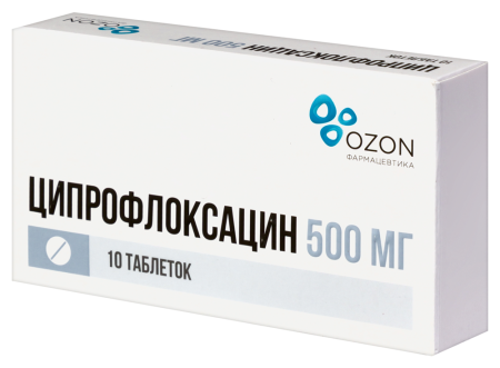 ЦИПРОФЛОКСАЦИН таб 500мг N10  ОЗОН