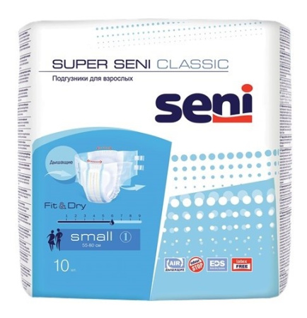 СЕНИ SUPER CLASSIC подгузники S N10