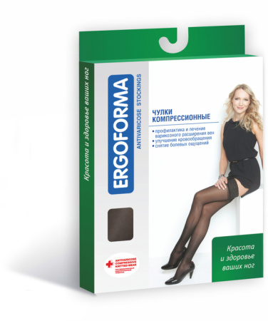 ЭРГОФОРМА 221 Чулки (2кл) №2 (черн)