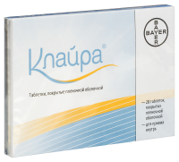 Клайра таб. п.п.о. 2мг+2мг/3мг+2мг 1мг 3мг N84 (N28х3)