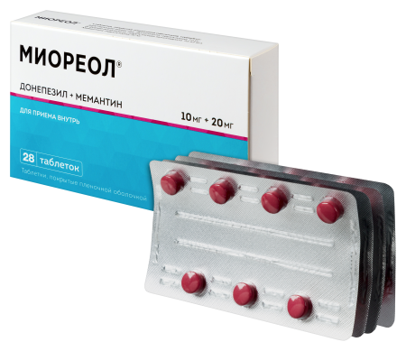 МИОРЕОЛ таб. п п о 10мг+20мг N28