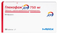 ГЛЮКОФАЖ ЛОНГ таб 750мг N30