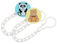 МД (19554) Прищепка д/пустыш с цепочкой Мишутка