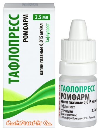 Тафлопресс Ромфарм капли гл. 0.015мг/мл фл. 2.5мл