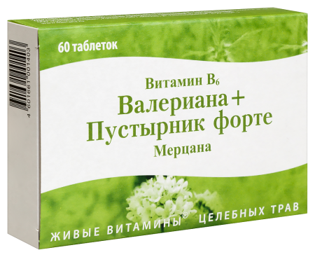 ВАЛЕРИАНА+ПУСТЫРНИК ФОРТЕ МЕРЦАНА таб д/рас N60