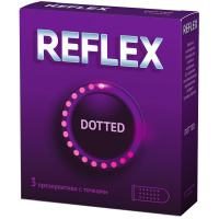 ПРЕЗЕРВАТИВЫ ИЗ НАТУРАЛЬНОГО ЛАТЕКСА REFLEX DOTTED В СМАЗКЕ N3