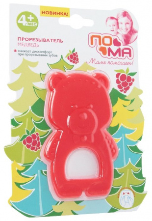 ПОМА Прищепка д/сосок/прорезыватель Мишка 4+