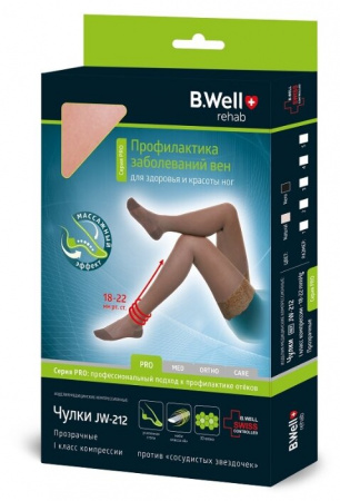 БИ-ВЕЛЛ B.WELL JW-212 Чулки прозр/ажур верх 1кл №5 (черный)