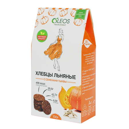 ХЛЕБЦЫ ОЛЕОС Льняные (тыква) 100г