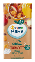 ФРУТОНЯНЯ КОМПОТ Яблоко/Изюм/Курага (неосв) 200мл
