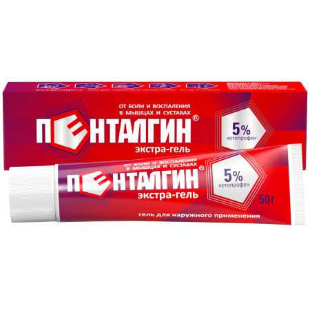 Пенталгин экстра-гель гель д/нар. прим. 5% туба 50г