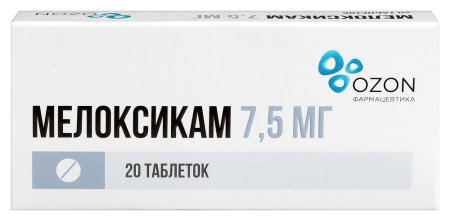 МЕЛОКСИКАМ таб 7,5мг N20  ОЗОН