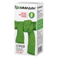 ГРАММИДИН 0,06 МГ+0,1 МГ/ДОЗА 112 ДОЗ СПРЕЙ ДОЗ Д/МЕСТ ПРИМ