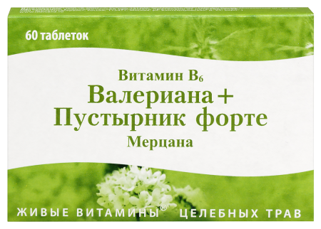 ВАЛЕРИАНА+ПУСТЫРНИК ФОРТЕ МЕРЦАНА таб д/рас N60